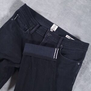 Kato By Hiroshi Jeans Size 32 The Pen Slim Black Raw 10.5 Oz Selvedge Denim